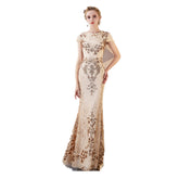 Embroidered Elegant Mermaid Evening Ball Gown - FashionByTeresa